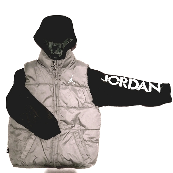 Jordan | Jackets u0026 Coats | Jordan Thermal Vest With Attached Hoodie Coat |  Poshmark